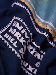 Universal Works Blue Single Jersey Pickup Print T-Shirt - Image 3 of 3