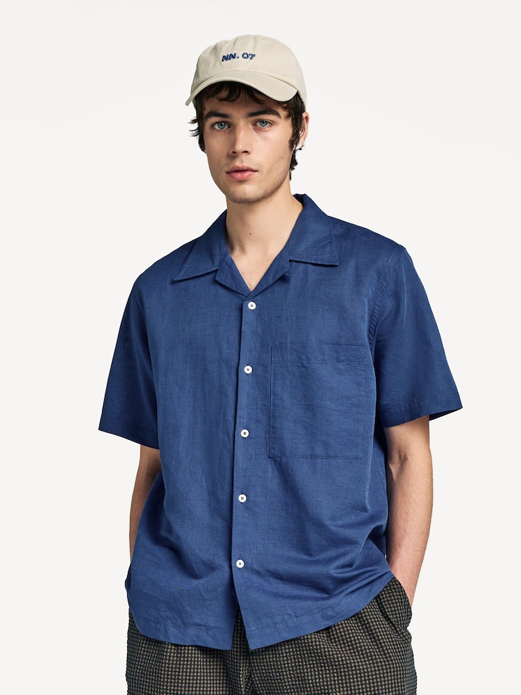 Universal Works Blue Shirtng Camp Shirt - Image 1 of 8