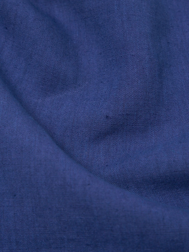 Universal Works Blue Travail Linen Overshirt - Image 8 of 8