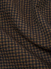 Universal Works Blue Check Seersucker Zip Uniform Jacket - Image 3 of 3