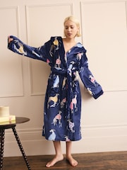 Mornarica - Whippet Character Print Robe - Slika 1 iz 9