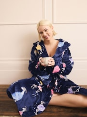Mornarica - Whippet Character Print Robe - Slika 2 iz 9