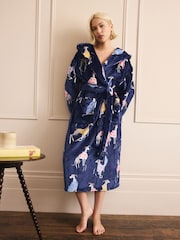 Mornarica - Whippet Character Print Robe - Slika 3 iz 9