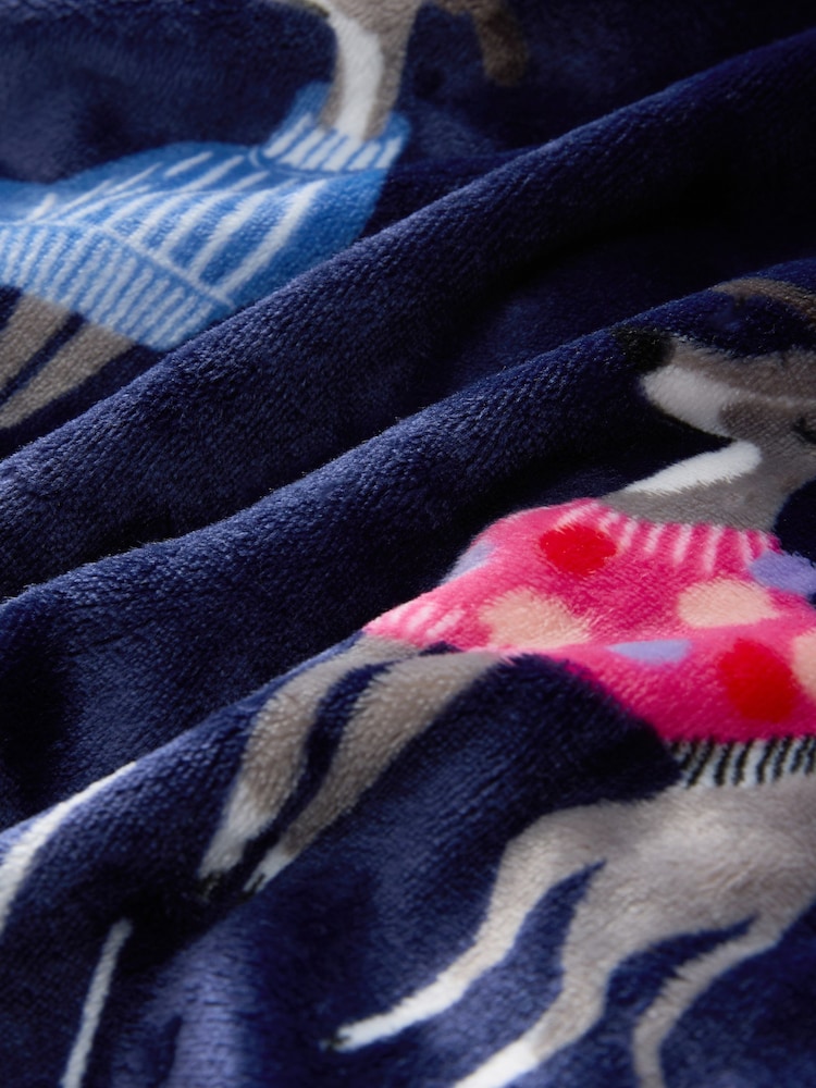 Mornarica - Whippet Character Print Robe - Slika 9 iz 9