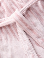 Pink Supersoft Tonal Stripe Dressing Gown - Image 2 of 3
