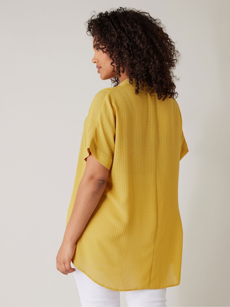 Evans Half Placket Short Sleeve Blouse - Image 3 of 5