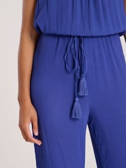 Azul - South Beach Crinkle Viscose Sheer Strapless Jumpsuit - Imagen 2 de 5