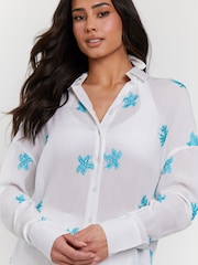 South Beach Embroidered Long Sleeve Shirt - Imagen 4 de 6