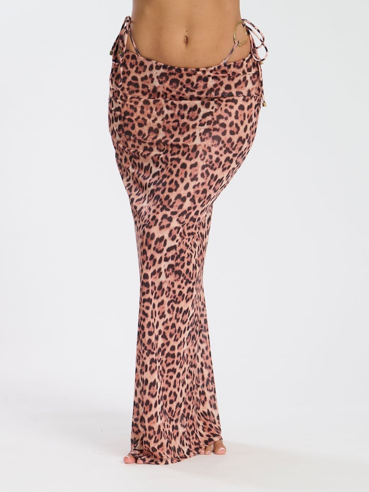 South Beach Printed Mesh Maxi Skirt - Image 3 of 5