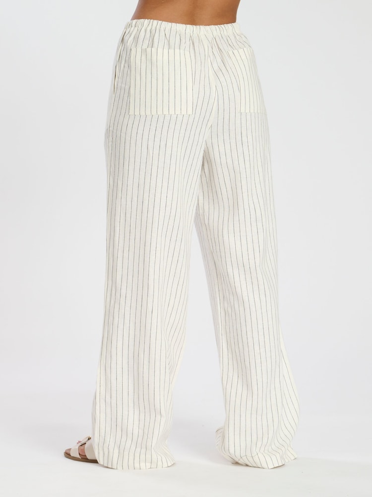 South Beach Stripe Linen Blend Trousers - Image 2 of 5