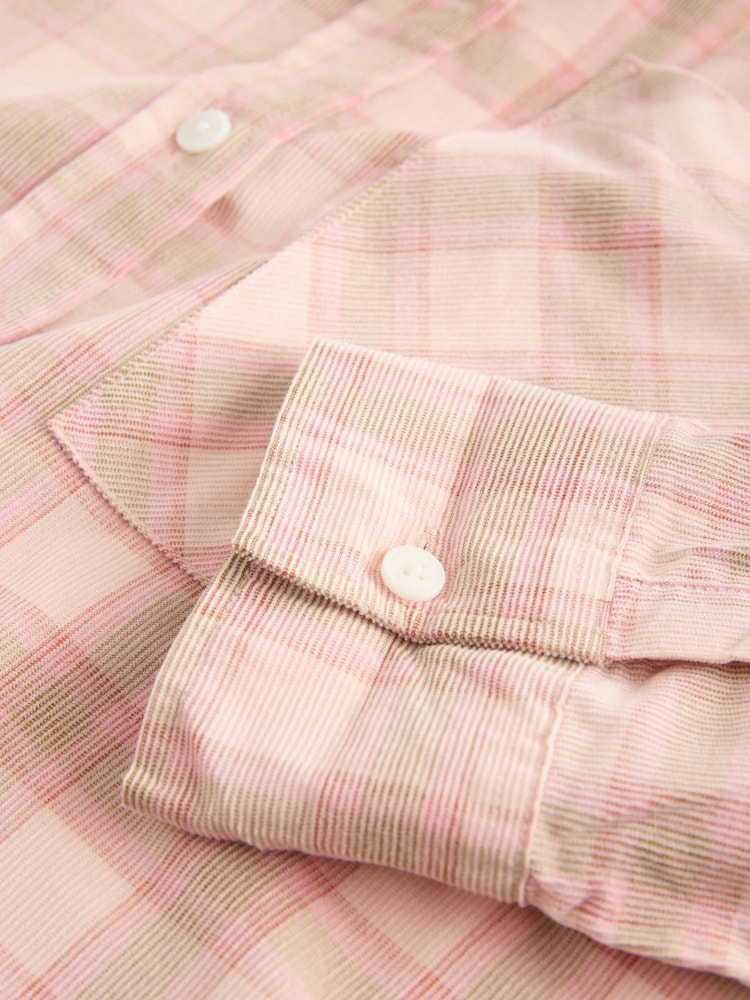 Pink Check 100% Cotton Shacket - Image 3 of 3 Pink Check 100% Cotton Shacket - Image 3 of 3