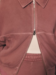 Berry Red Collared Bomber Style Jacket - Image 6 of 6