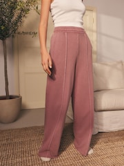 Mauve Purple Wide Leg Joggers - Image 1 of 9