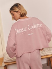 Pink Cropped Sweatshirt - Image 1 of 10