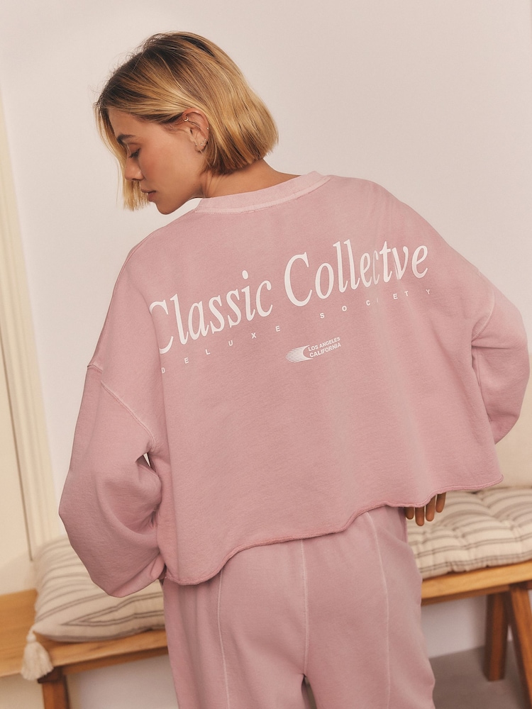 Pink Cropped Sweatshirt - Image 1 of 10