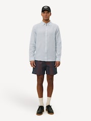 Les Deux Blue Konrad Stripe Linen Shirt - Image 3 of 6