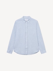 Les Deux Blue Konrad Stripe Linen Shirt - Image 5 of 6