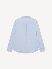 Les Deux Blue Konrad Stripe Linen Shirt - Image 6 of 6