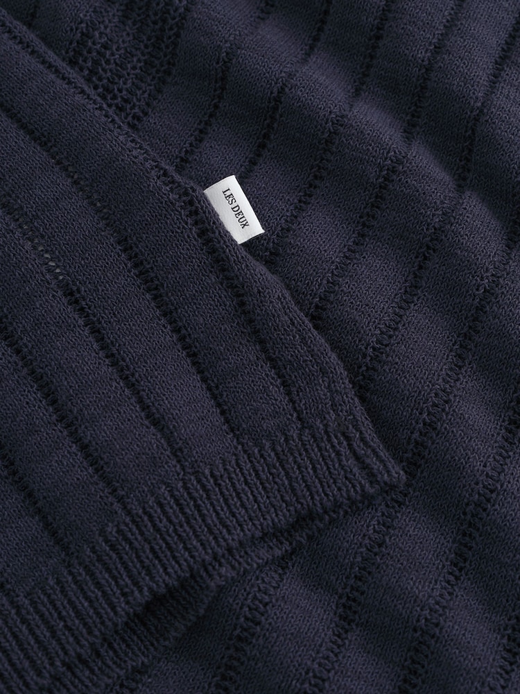 Les Deux Blue Floyd Linen Knitted Shirt - Image 11 of 11 Les Deux Blue Floyd Linen Knitted Shirt - Image 11 of 11