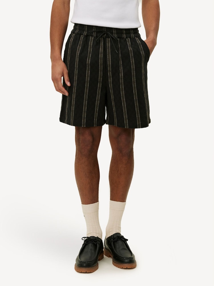 Les Deux Black Harry Check Dobby Shorts - Image 1 of 4
