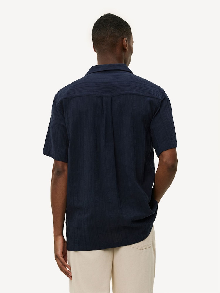 Les Deux Blue Charlie Stripe Structure Shirt - Image 2 of 3