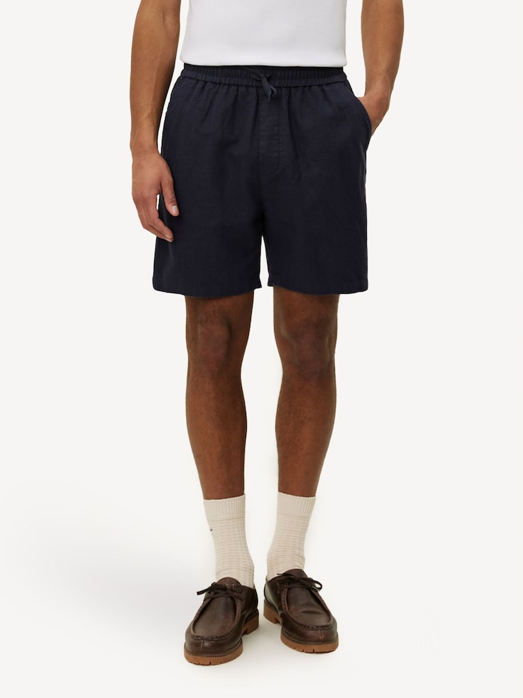 Les Deux Blue Otto Linen Shorts - Image 1 of 5
