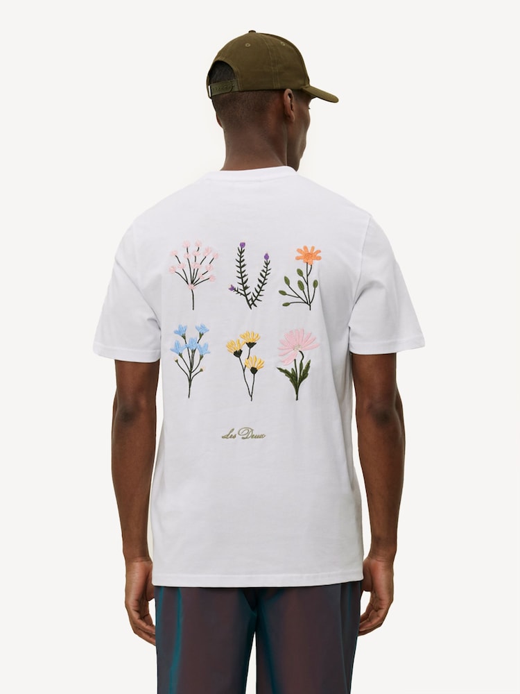 Les Deux White Wild Flower Print T-Shirt - Image 2 of 5