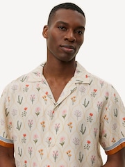 Les Deux Red Lukas AOP Wild Flowers Print Shirt - Image 3 of 5