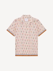 Les Deux Red Lukas AOP Wild Flowers Print Shirt - Image 4 of 5