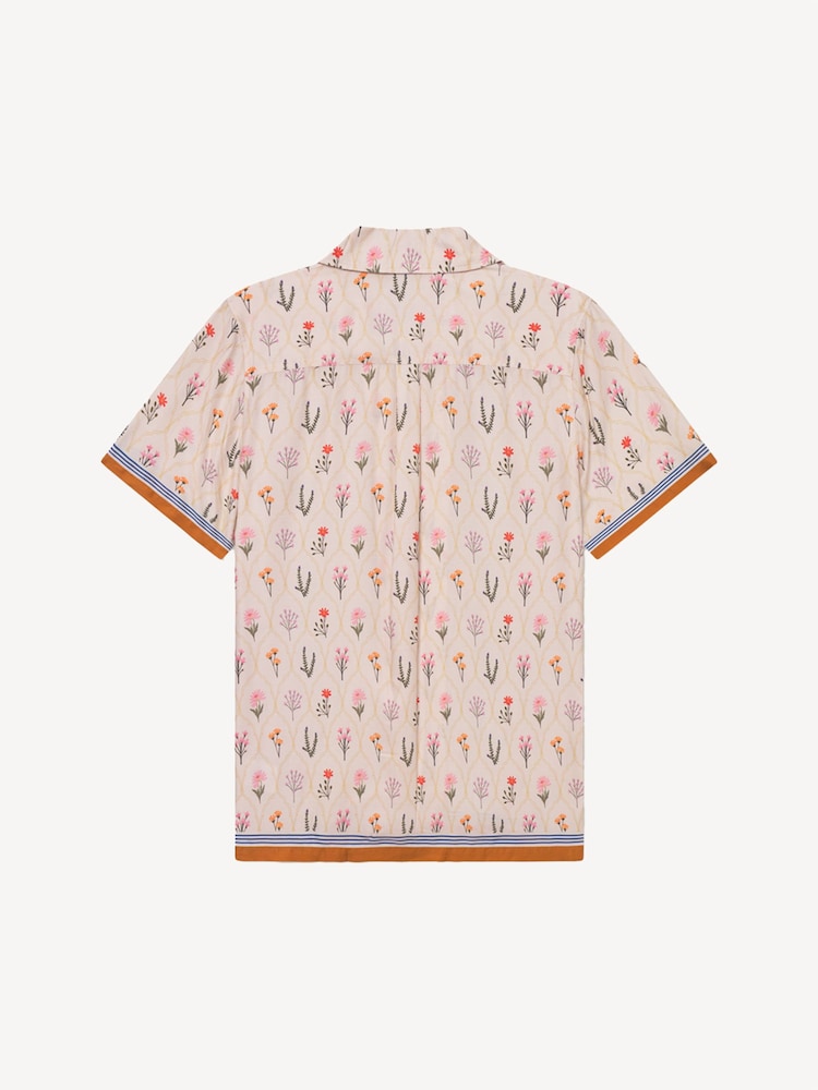 Les Deux Red Lukas AOP Wild Flowers Print Shirt - Image 5 of 5