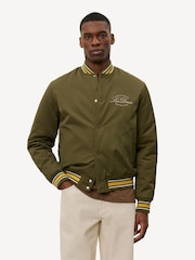 Les Deux Green Les Deux Tech Varsity Jacket - Image 1 of 6