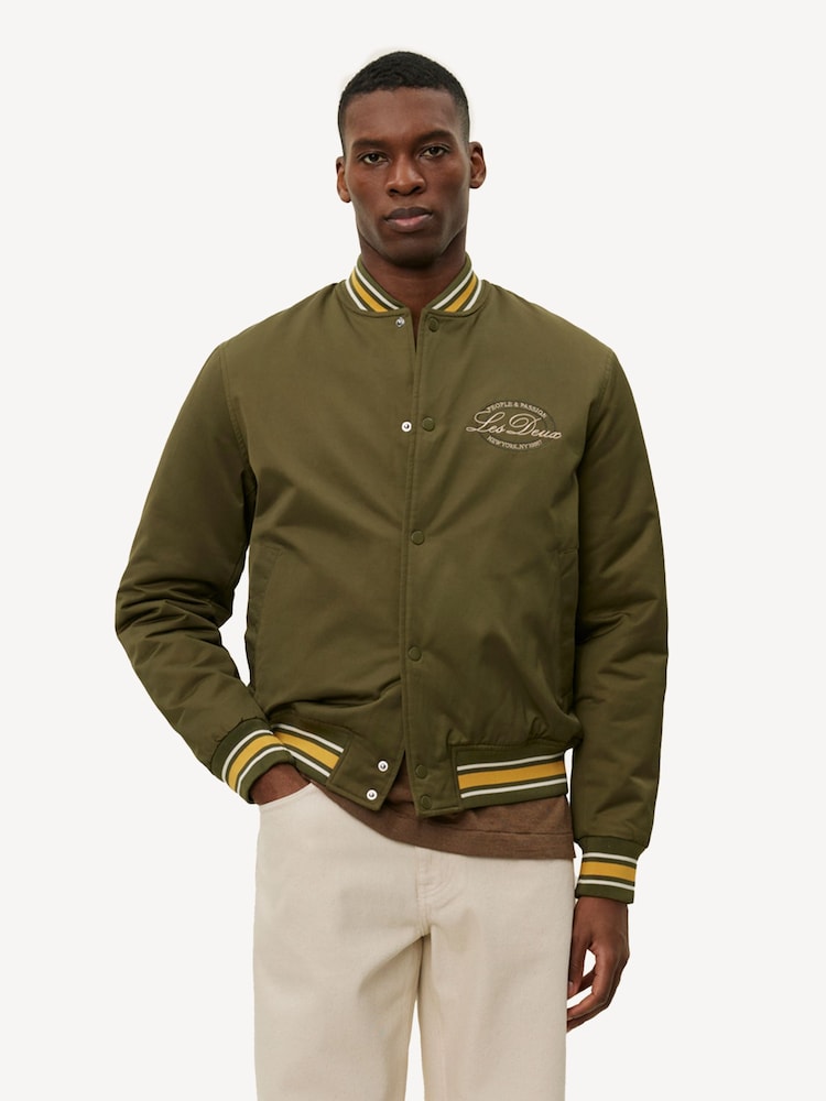 Les Deux Green Les Deux Tech Varsity Jacket - Image 1 of 6 Les Deux Green Les Deux Tech Varsity Jacket - Image 1 of 6