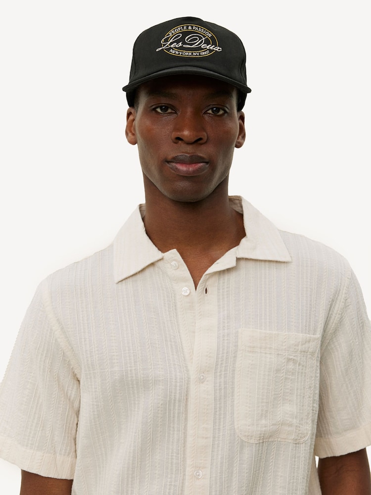 Les Deux Cream Charlie Stripe Structure Shirt - Image 2 of 4