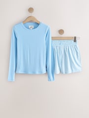 self. Blue Short Gingham Pyjamas Set - Image 5 of 7