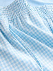 self. Blue Short Gingham Pyjamas Set - Image 7 of 7
