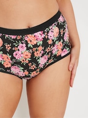 Yours Curve Pink Stretch Full Briefs 5 Pack - Image 3 of 8