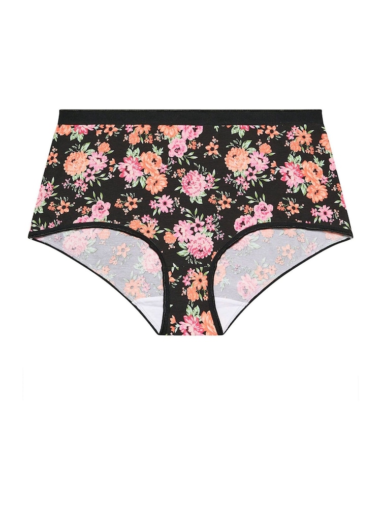 Yours Curve Pink Stretch Full Briefs 5 Pack - Image 5 of 8
