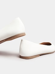 Yours Curve White Extra Wide Fit Wide Fit Flat Point Pumps - Image 3 of 4