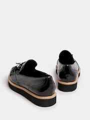 Yours Curve Black Extra-Wide Fit Brogued Tassle Loafers - Image 3 of 4