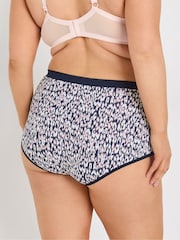 Yours Curve Blue Stretch Full Briefs 5 Pack - Image 2 of 9