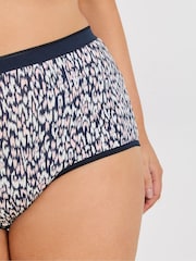 Yours Curve Blue Stretch Full Briefs 5 Pack - Image 3 of 9
