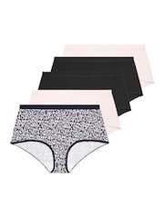 Yours Curve Blue Stretch Full Briefs 5 Pack - Image 4 of 9