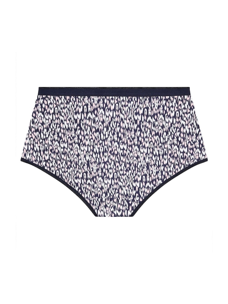 Yours Curve Blue Stretch Full Briefs 5 Pack - Image 9 of 9