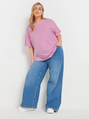 Yours Curve Pink Brunch Club Acid 100% Cotton T-Shirt - Image 3 of 7
