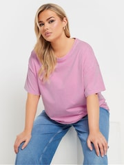 Yours Curve Pink Brunch Club Acid 100% Cotton T-Shirt - Image 5 of 7