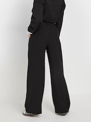 PixieGirl Petite Black Side Wrap Wide Leg Trousers - Image 3 of 5