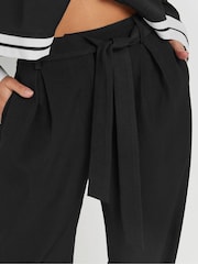 PixieGirl Petite Black Side Wrap Wide Leg Trousers - Image 4 of 5
