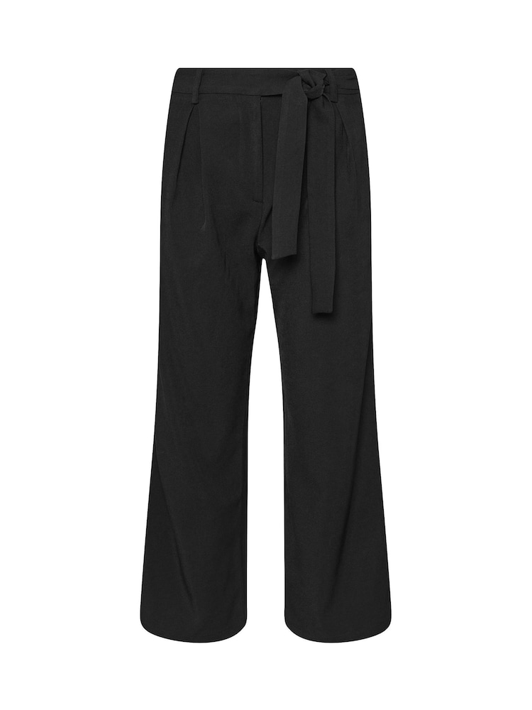 PixieGirl Petite Black Side Wrap Wide Leg Trousers - Image 5 of 5