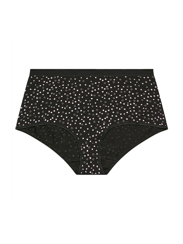 Yours Curve Black Stretch Full Briefs 5 Pack - Image 6 of 8