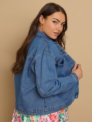 Yours Curve Jakke med lappet lomme i bomull 100% bomull - Bilde 10 av 12